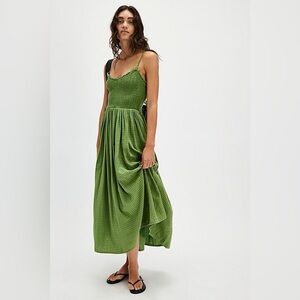 Free People Sweet Nothings Gingham Green Combo Sz XS